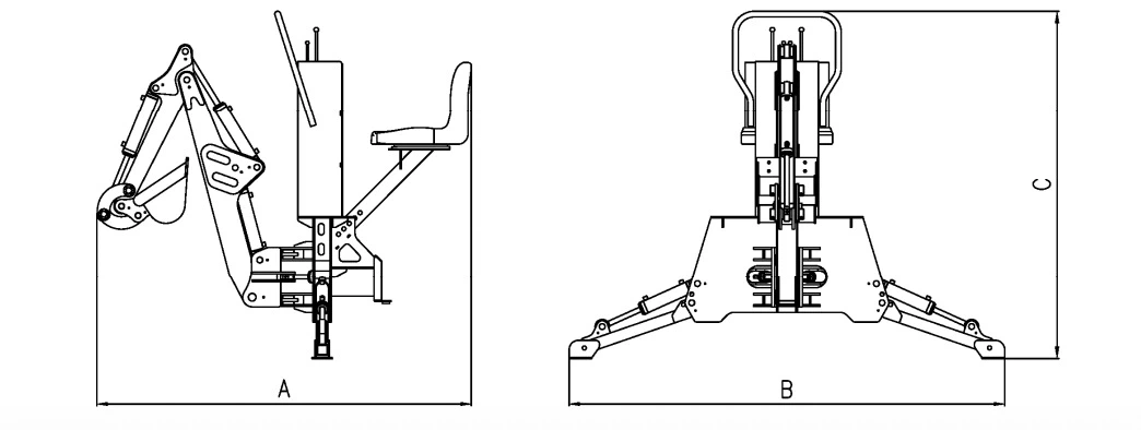 Mini skid steer backhoe Mini skid steer backhoe
